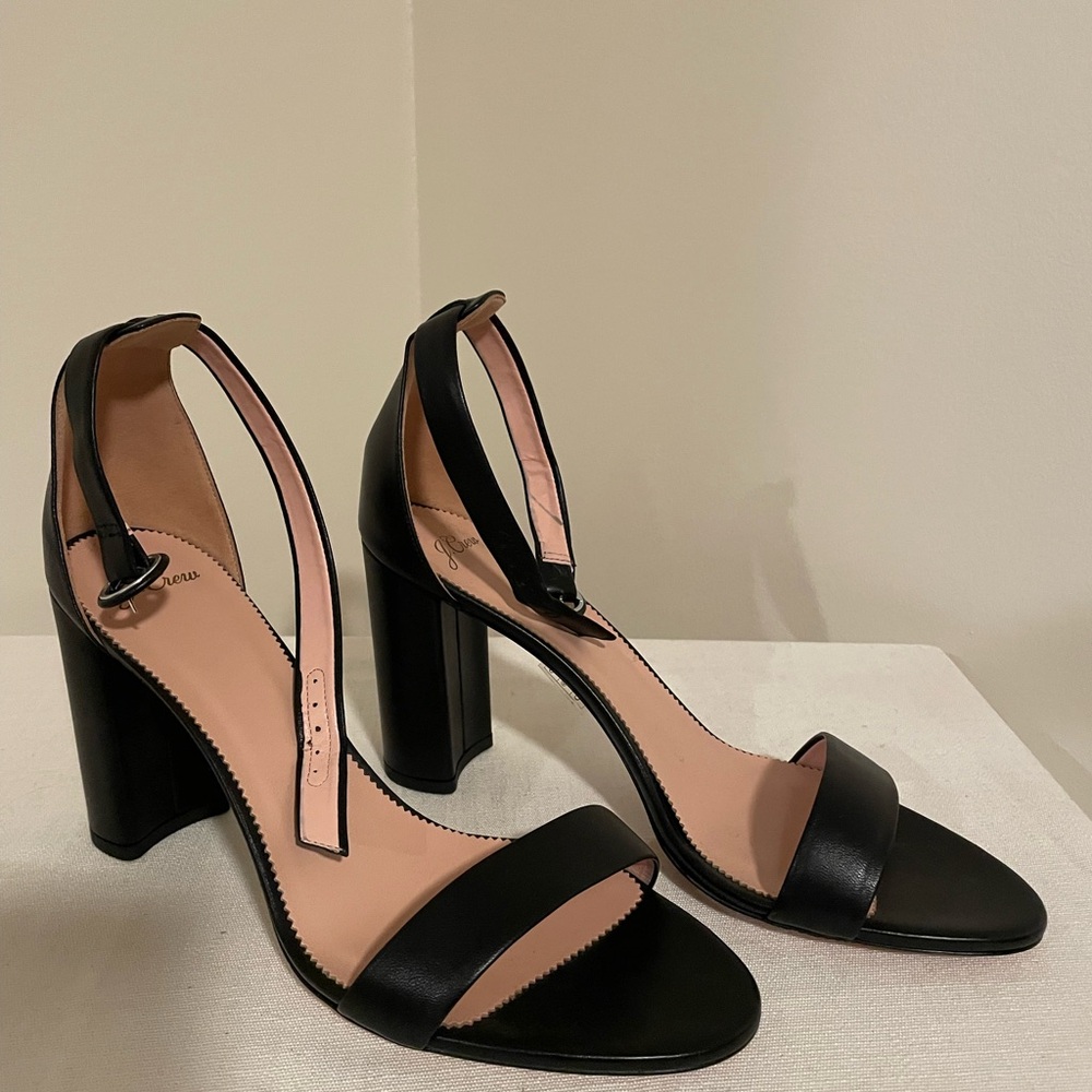 BEAUTIFUL J. Crew ankle strap heels. Leather. NWOB‎